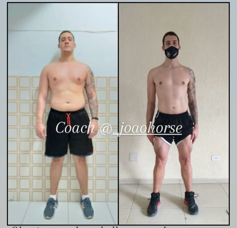 Transformação de Rafael - -22kg de gordura (12 meses) usando o método 8 Reps Max